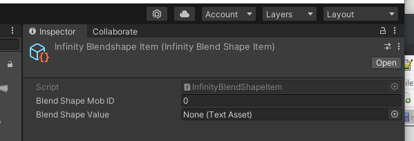 Infinity Blendshape Item